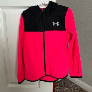 Under Armour Neon Pink and Black Hoodie